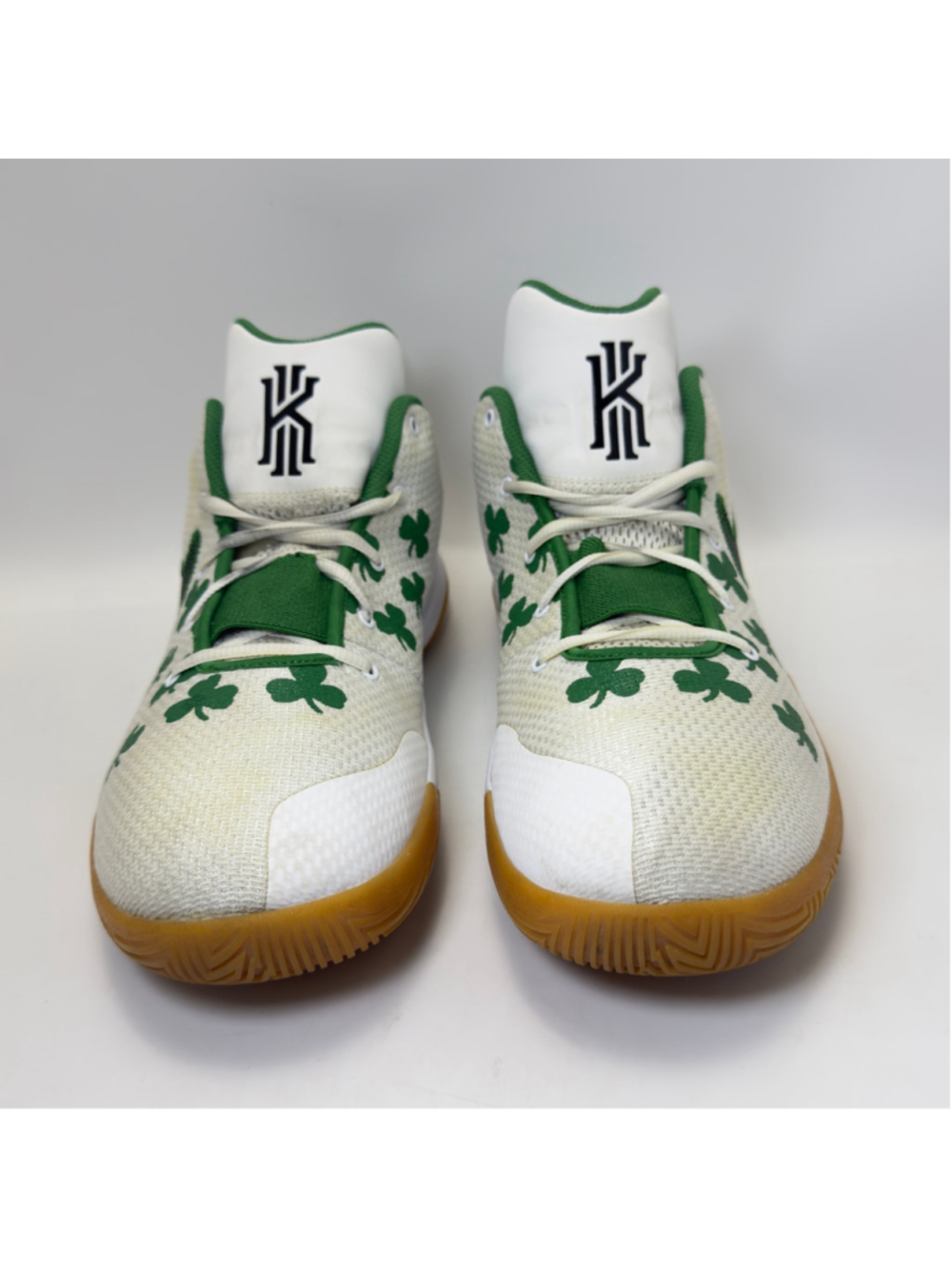 Men's Nike Kyrie Flytrap II Celtics Basketball Sneakers Size 14 White Green - Picture 8 of 12
